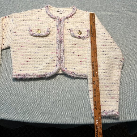 J. Crew Cream Tweed Cardigan - Picture 12 of 12